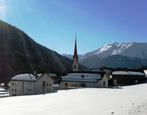 Das Dorf Pens im Sarntal im Winter